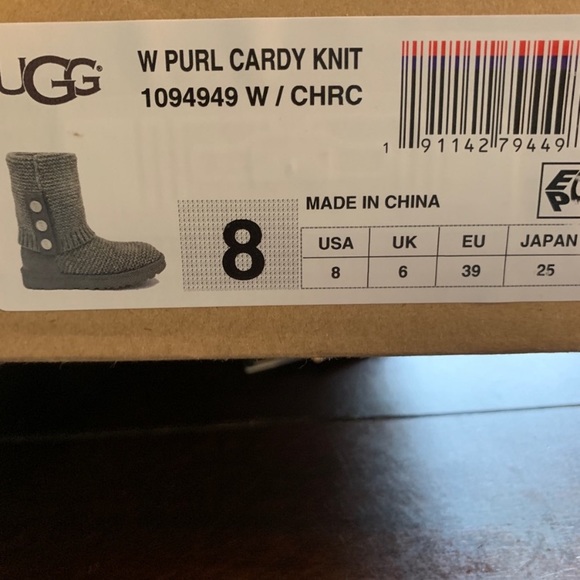 UGG Purl Cardy Knit Boots Dark gray 8 - Picture 4 of 4